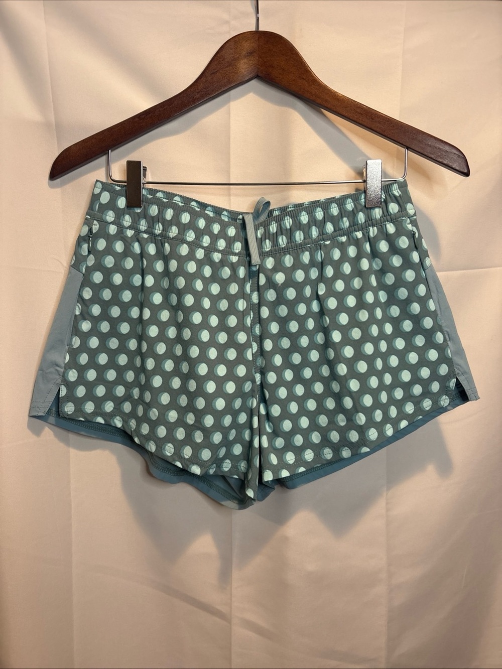 Fair Harbor Teal Polka Dot Women’s Athletic Shorts